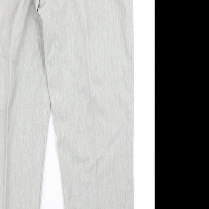Womens UK Size 18 Agenda Regular Fit Dress Pants Silver Trousers
