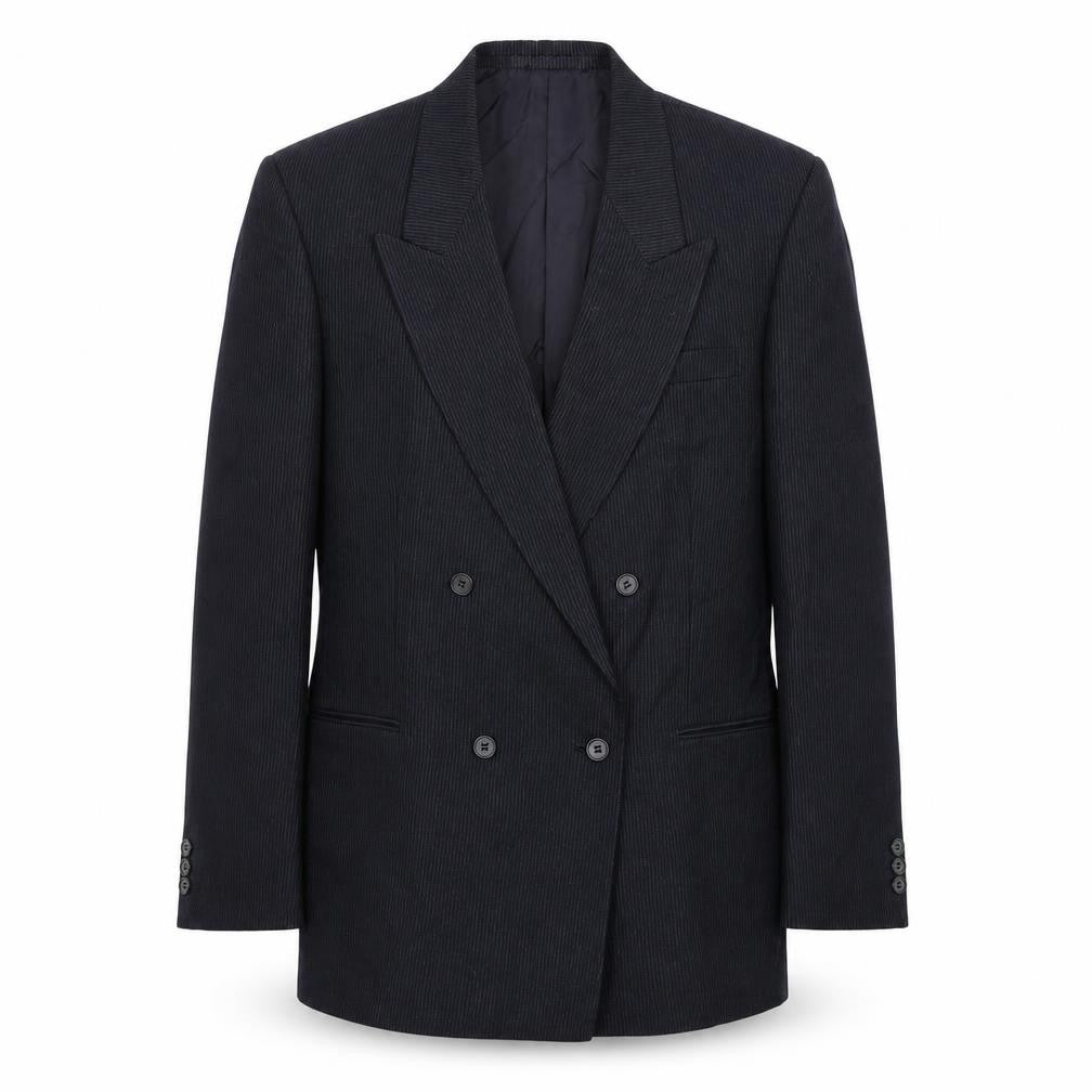 The Burton Collection Mens Blue Striped Wool Jacket Blazer Size 38