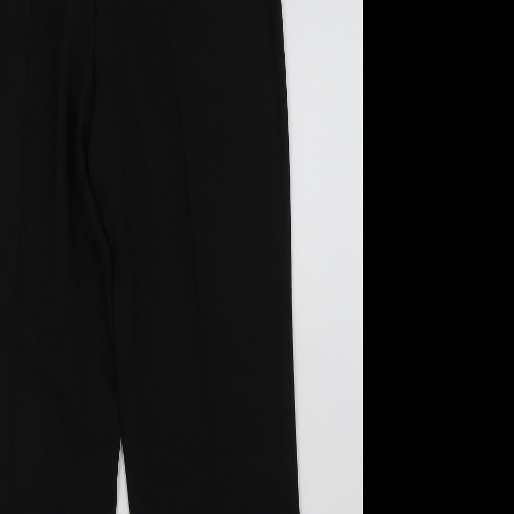Preworn Mens Black  Polyester Capri Trousers Size 32 L32 in Regular Button