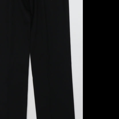 Preworn Mens Black  Polyester Capri Trousers Size 32 L32 in Regular Button