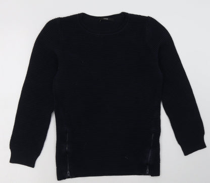 George Girls Blue  Cotton Pullover Sweatshirt Size 11-12 Years  Pullover - side zips