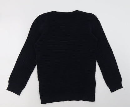 George Girls Blue  Cotton Pullover Sweatshirt Size 11-12 Years  Pullover - side zips