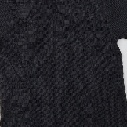 Mens UK Size S Peacocks Blue  Button-Up Short Sleeve Casual Shirt