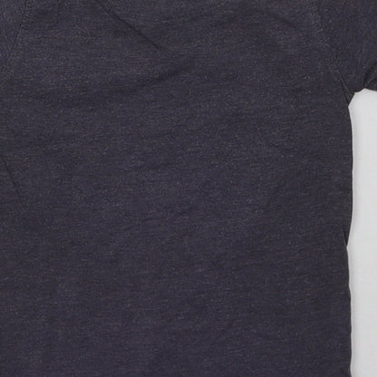 hullabaloo Boys Grey Geometric Cotton Basic T-Shirt Size 3-4 Years Crew Neck Pullover