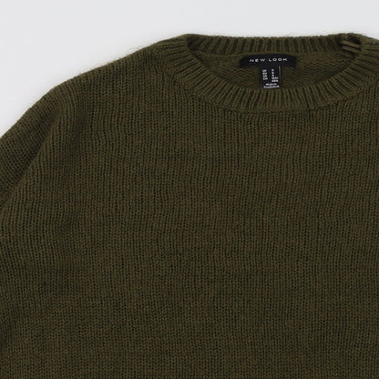 New Look Womens Green  Acrylic Pullover Sweatshirt Size S  Pullover