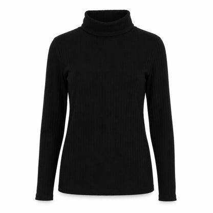Front view of New Look women’s black polyester pullover sweatshirt, size UK 8, pullover
