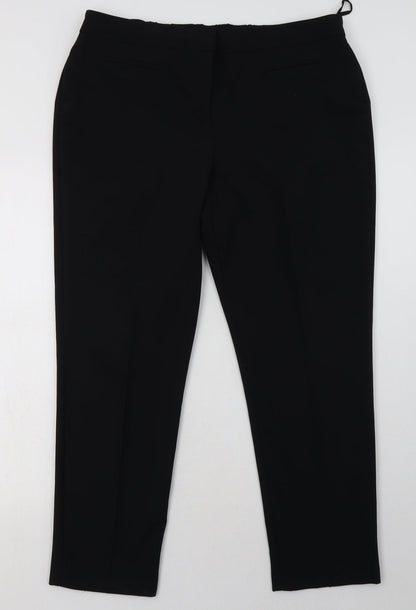 Womens UK Size 16 bonmarch Regular Fit  Black Trousers
