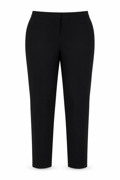 Bonmarché Womens Black Polyester Trousers Size 16 L30 in Regular Hook & Eye