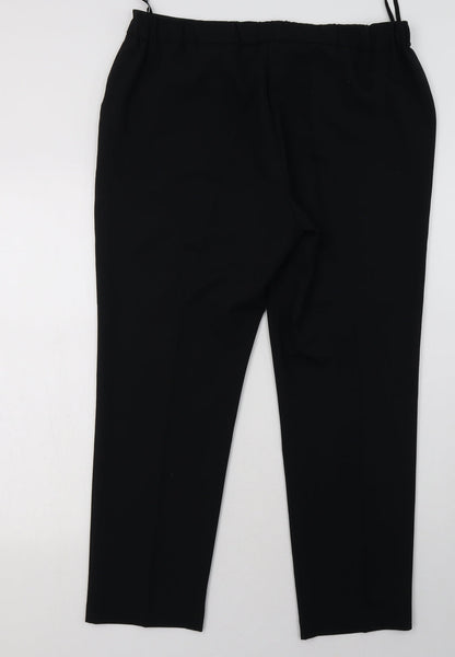 Womens UK Size 16 bonmarch Regular Fit  Black Trousers