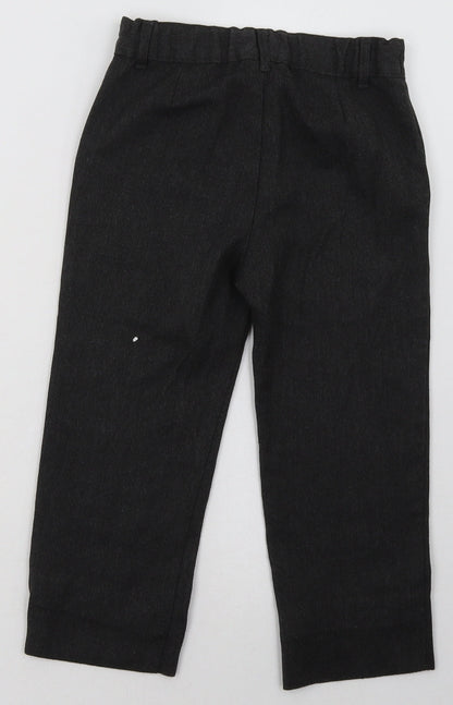 F&F Boys Grey  Polyester Capri Trousers Size 5-6 Years  Regular Hook & Eye - School Wear