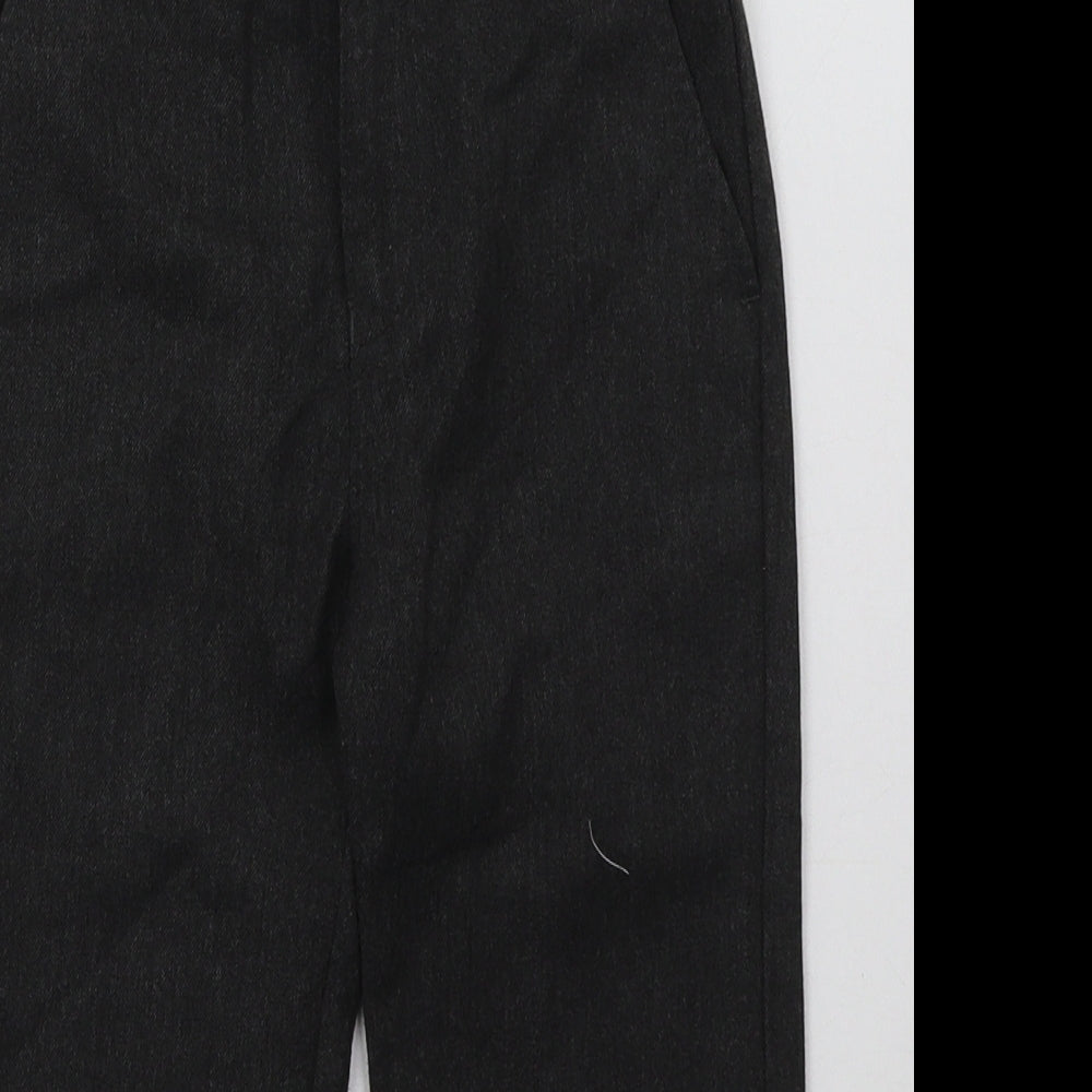 F&F Boys Grey  Polyester Capri Trousers Size 5-6 Years  Regular Hook & Eye - School Wear