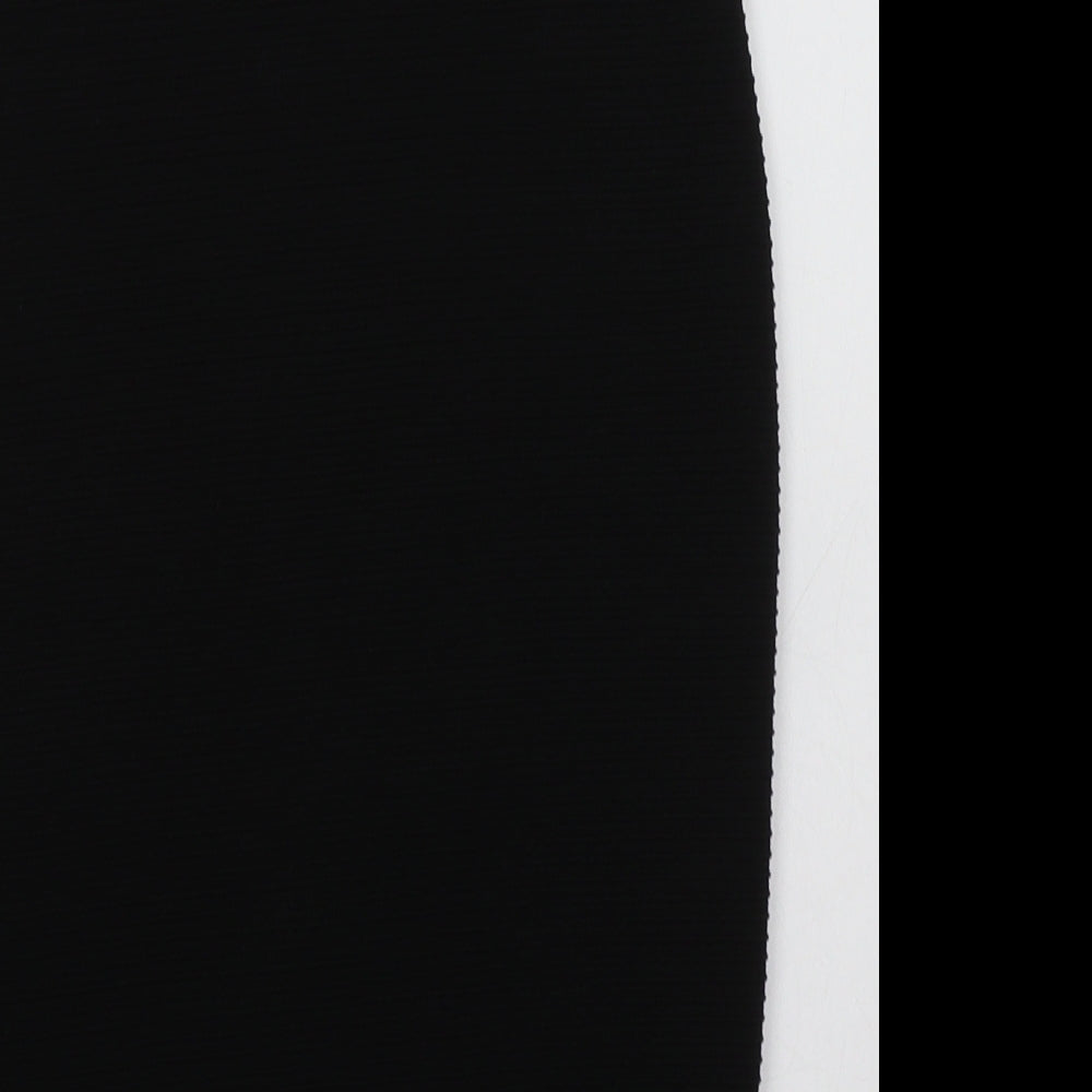 Primark Womens Black  Polyester A-Line Skirt Size 6    - lace detail at the bottom