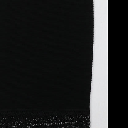 Primark Womens Black  Polyester A-Line Skirt Size 6    - lace detail at the bottom