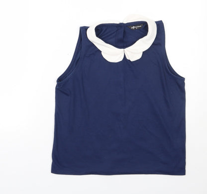 Womens UK Size 10 Internacionale Blue Basic Tank