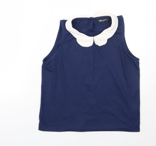 Womens UK Size 10 Internacionale Blue Basic Tank