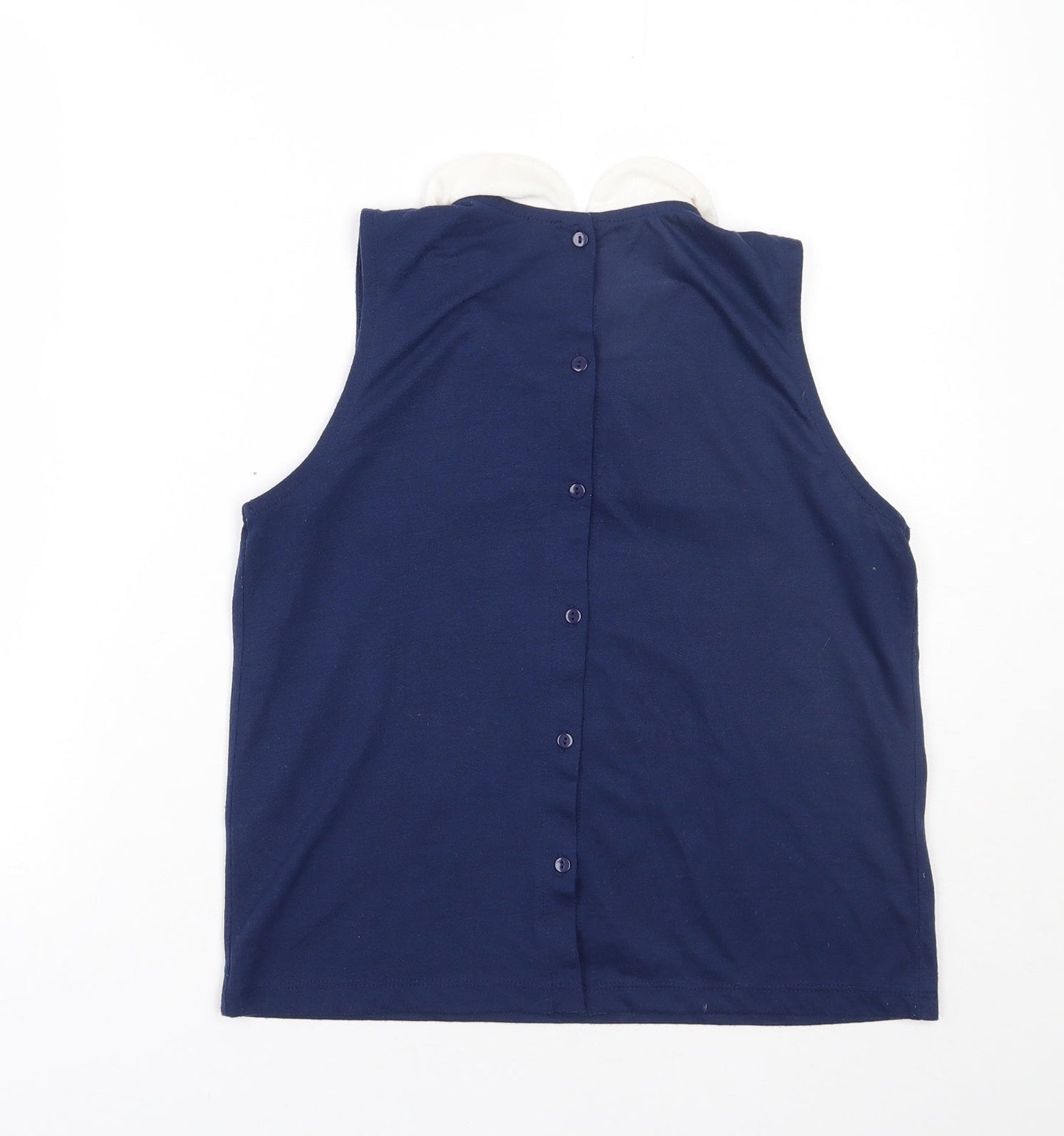 Womens UK Size 10 Internacionale Blue Basic Tank