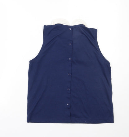 Womens UK Size 10 Internacionale Blue Basic Tank