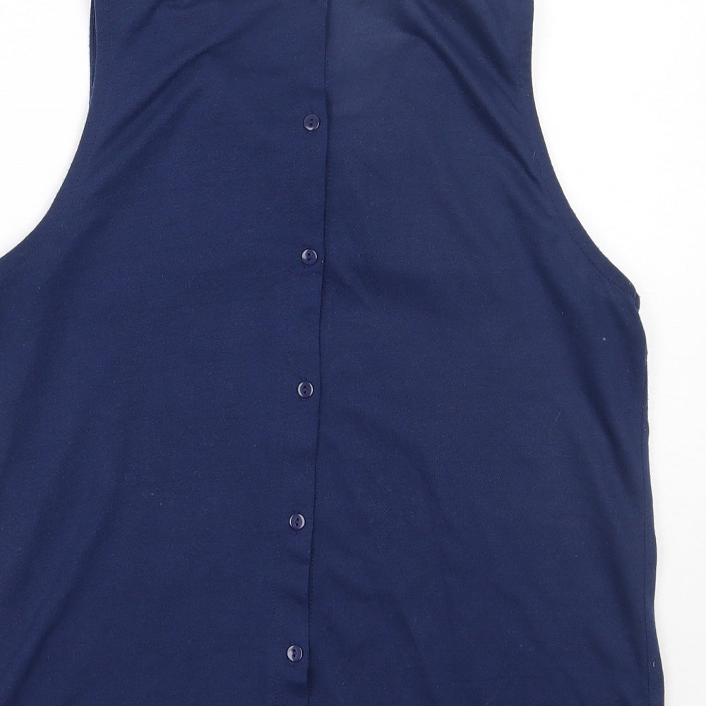Womens UK Size 10 Internacionale Blue Basic Tank
