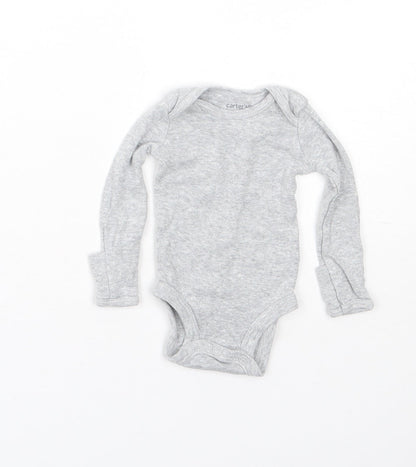 Carters Baby Grey  Cotton Babygrow One-Piece Size Newborn