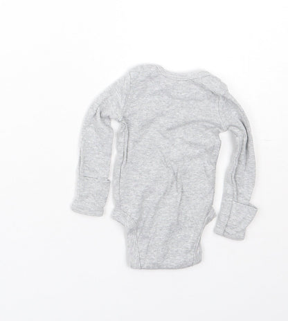 Carters Baby Grey  Cotton Babygrow One-Piece Size Newborn
