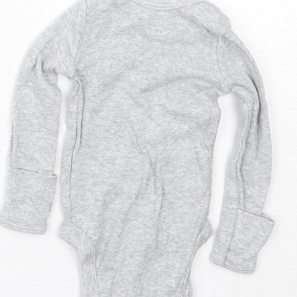 Carters Baby Grey  Cotton Babygrow One-Piece Size Newborn