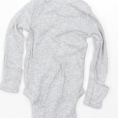 Carters Baby Grey  Cotton Babygrow One-Piece Size Newborn