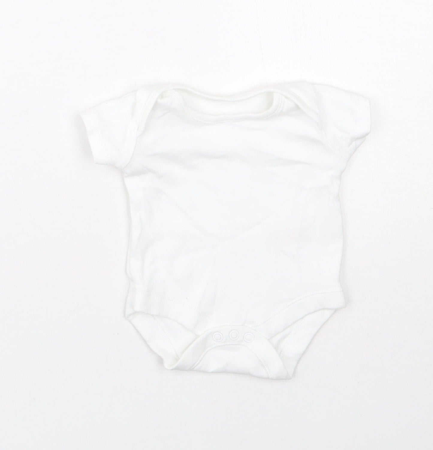 F&F Baby White  Cotton Babygrow One-Piece Size Newborn