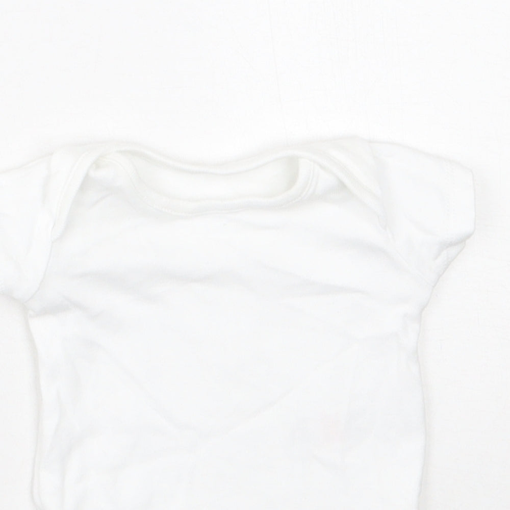 F&F Baby White  Cotton Babygrow One-Piece Size Newborn