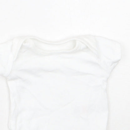 F&F Baby White  Cotton Babygrow One-Piece Size Newborn