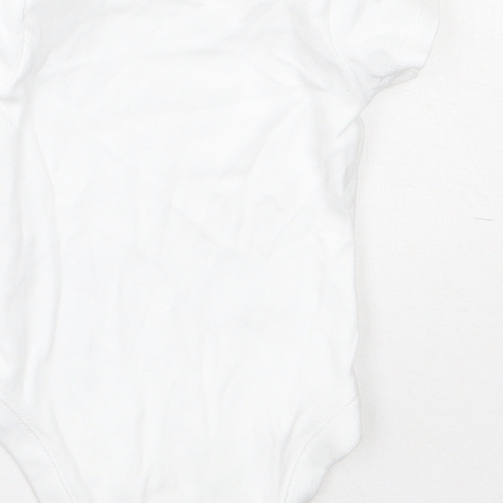 F&F Baby White  Cotton Babygrow One-Piece Size Newborn
