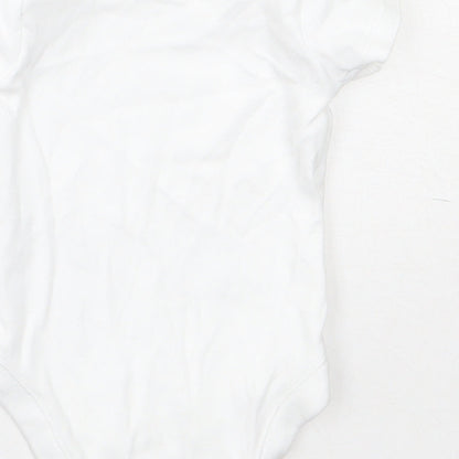 F&F Baby White  Cotton Babygrow One-Piece Size Newborn