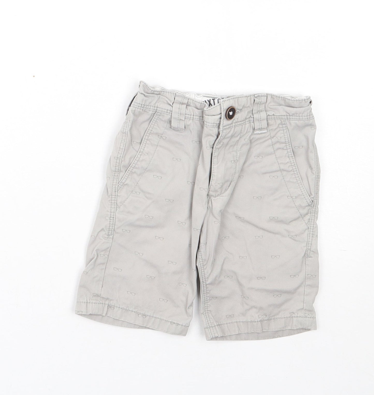 NEXT Boys Beige Spotted Cotton Chino Shorts Size 3 Years  Regular