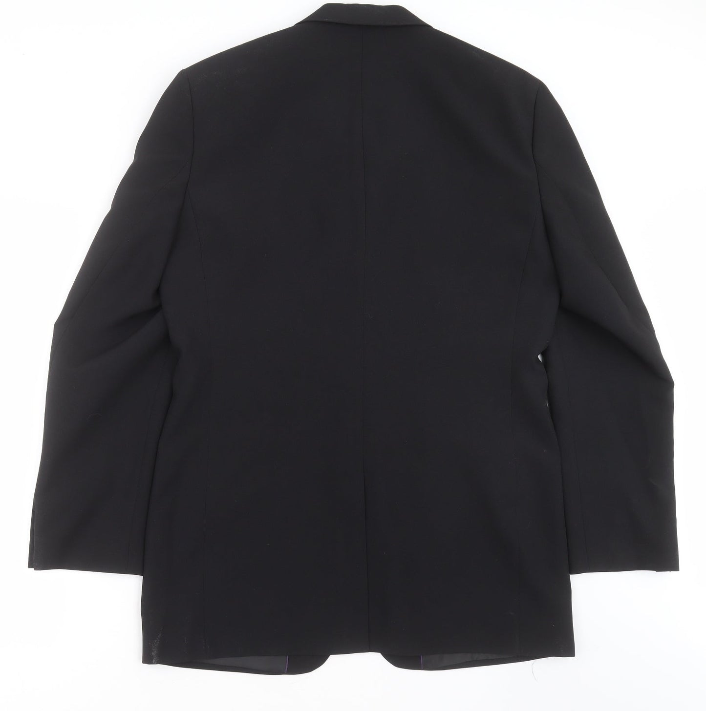 George Mens Black  Polyester Jacket Suit Jacket Size 38