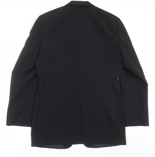 George Mens Black  Polyester Jacket Suit Jacket Size 38