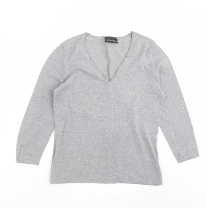 Womens UK Size 14 Principles Grey Pullover Jumper