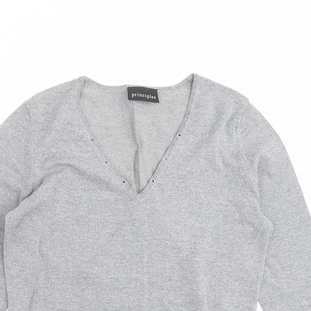 Womens UK Size 14 Principles Grey Pullover Jumper
