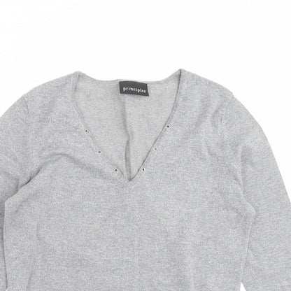 Womens UK Size 14 Principles Grey Pullover Jumper