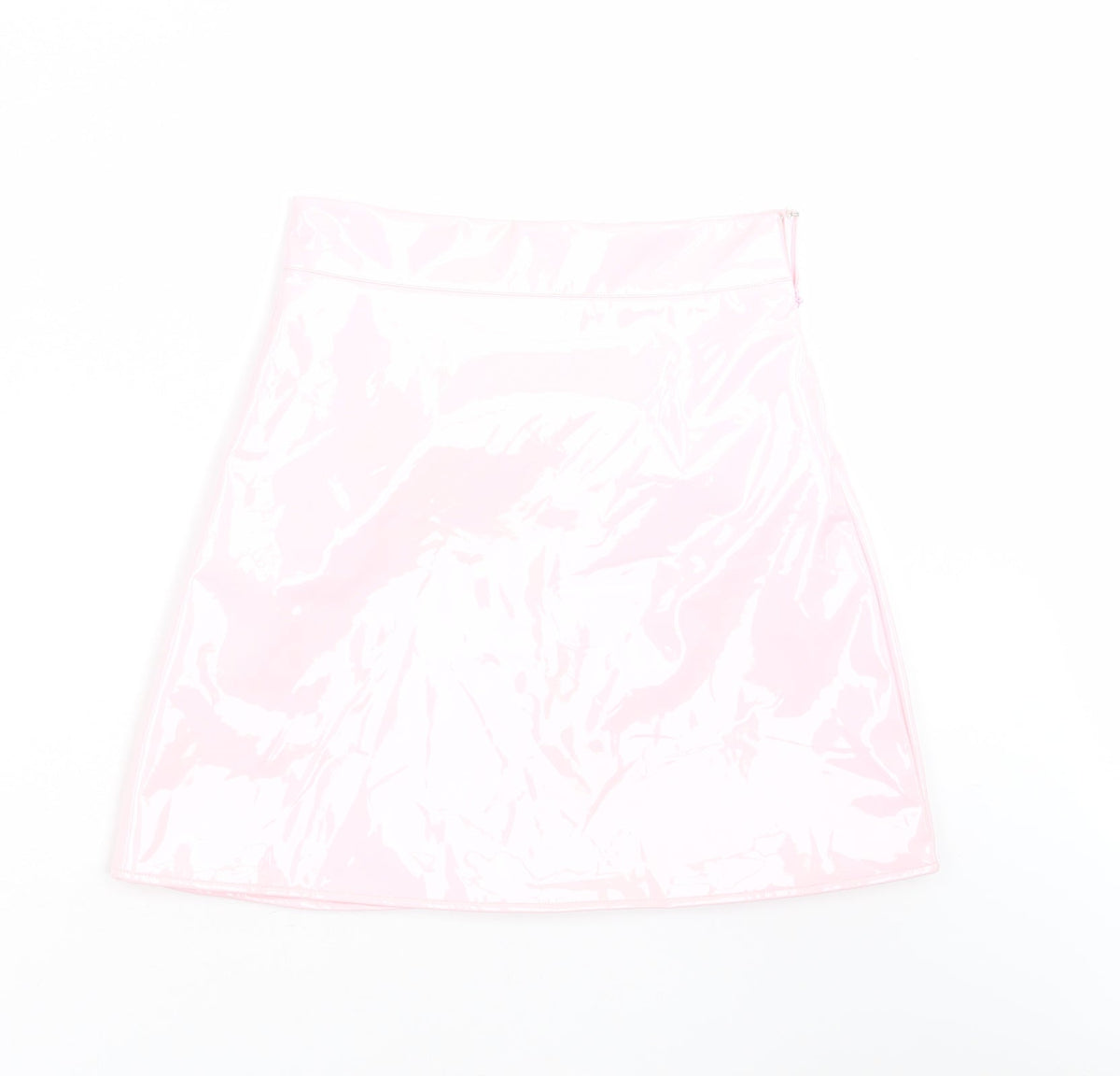 Additional front view of egrels women’s pink polyester a-line skirt, size S