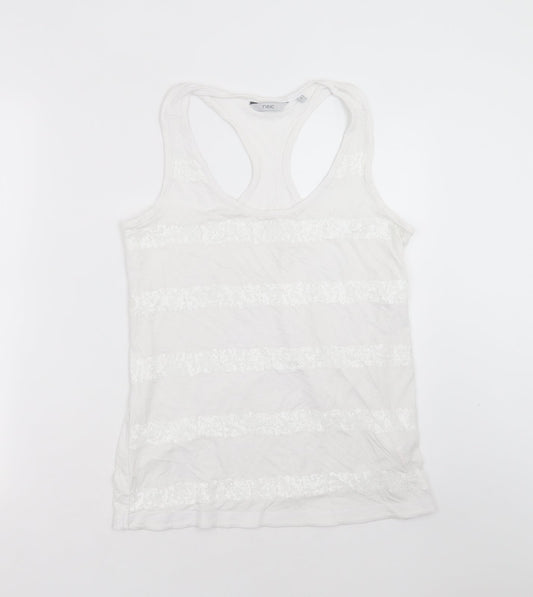 Womens UK Size 12 NEXT White Basic Tank