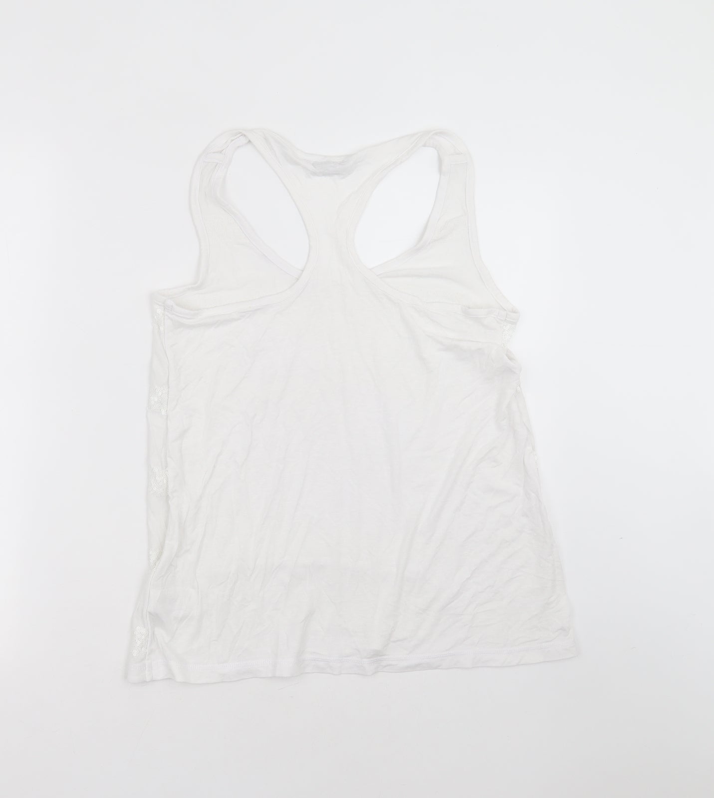 Womens UK Size 12 NEXT White Basic Tank
