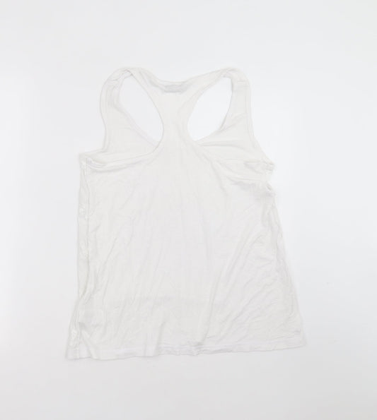 Womens UK Size 12 NEXT White Basic Tank