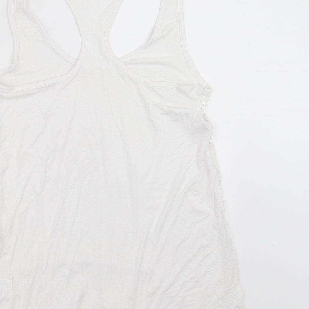 Womens UK Size 12 NEXT White Basic Tank