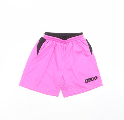 gedo Womens Pink  Polyester Athletic Shorts  L3 in Regular  - 3xs