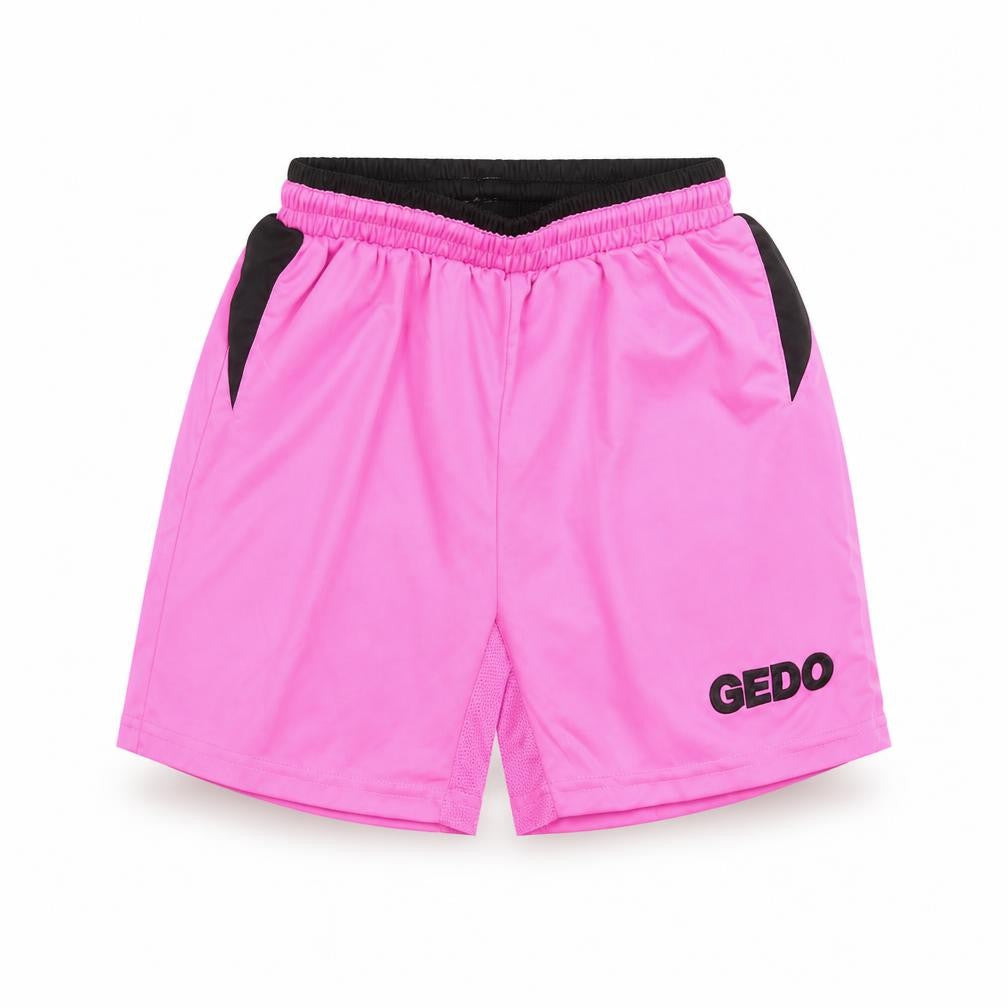 Front view of gedo women’s pink polyester athletic shorts, 3-inch leg regular - 3xs