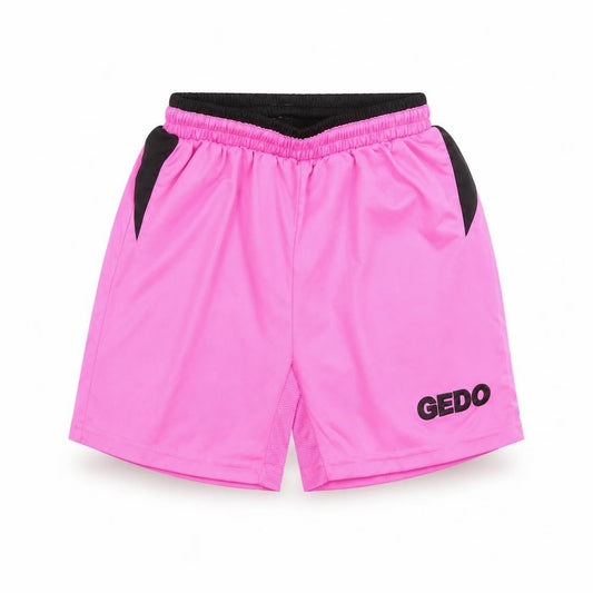 Front view of gedo women’s pink polyester athletic shorts, 3-inch leg regular - 3xs