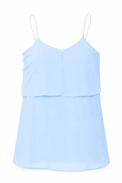 Womens UK Size S Mango Blue Camisole Blouse