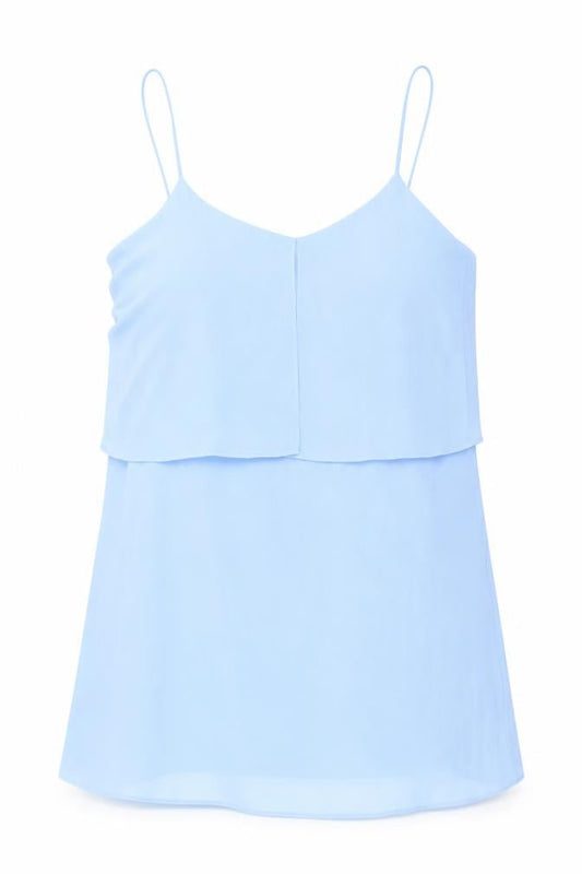 Womens UK Size S Mango Blue Camisole Blouse
