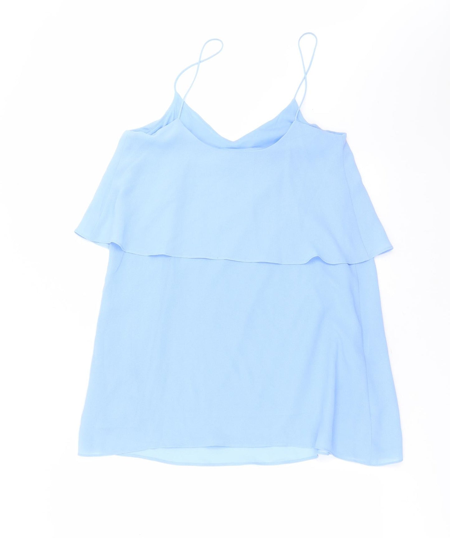 Womens UK Size S Mango Blue Camisole Blouse