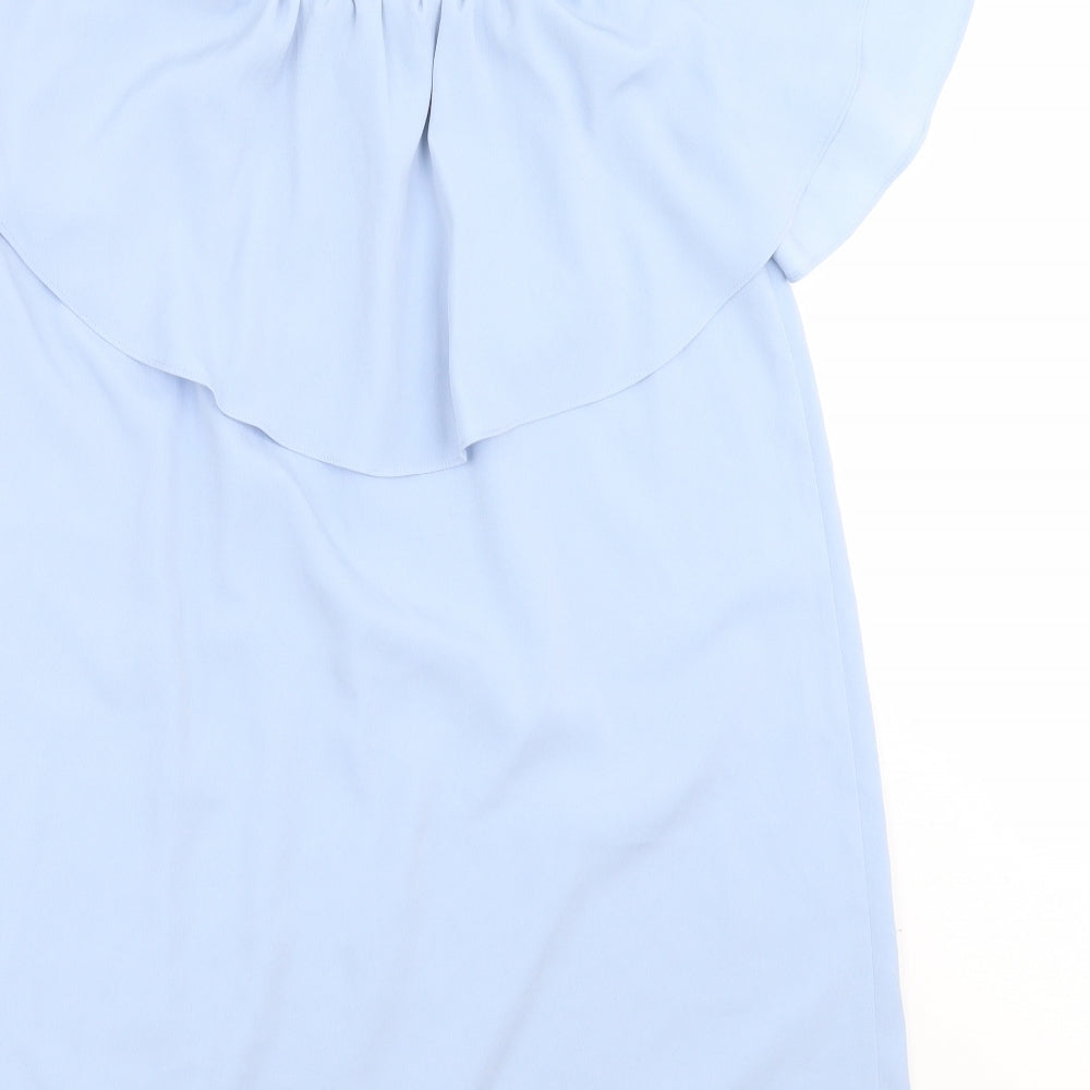 Womens UK Size 10 Topshop Blue Basic Blouse