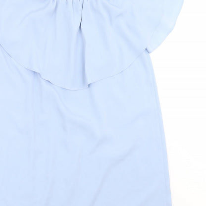 Womens UK Size 10 Topshop Blue Basic Blouse